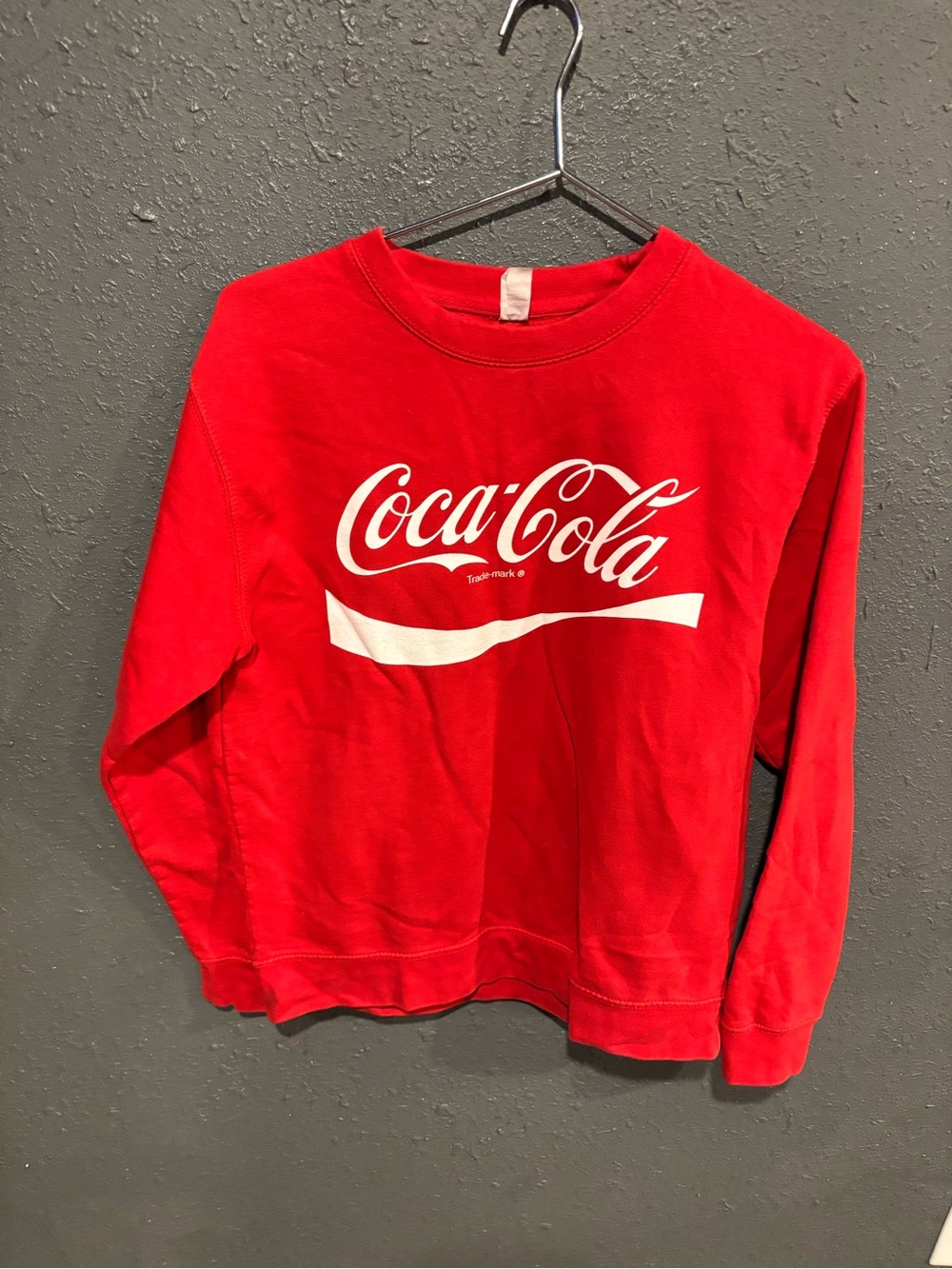 Coca Cola Red Crewneck Sweatshirt with White Logo